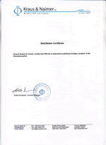 Сертификат дистрибьютора Mersen