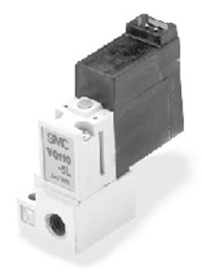 Пневмораспределитель SMC VQ100 3/2 с прямым электромагнитным управлением