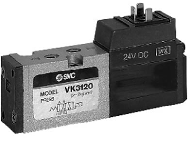 Пневмораспределитель SMC 5/2 VK3120 с прямым электромагнитным управлением