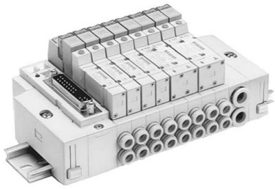 Пневмораспределители SMC 5/2, 5/3 SY3000/5000 для монтажа на DIN-рейке