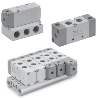 Пневмораспределители SMC 5/2, 5/3 VFA1000/3000/5000 с пневмоуправлением