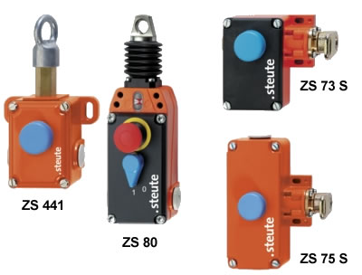 Тросовые аварийные переключатели steute, серии ZS 441, ZS 80, ZS 73 S, ZS 75 S