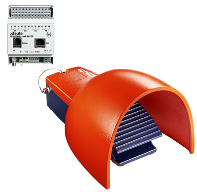 Ножные радиовыключатели безопасности steute RF GFSI SW2.4-safe