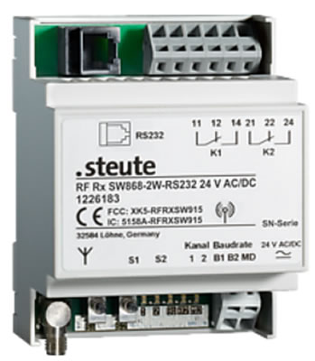 Радиоприемники steute RF Rx SW868-2W-RS232 со шлюзом